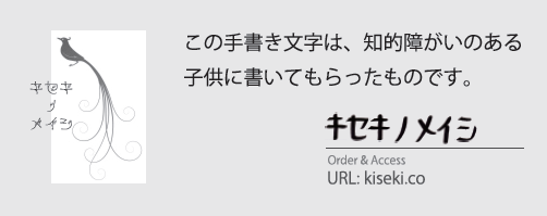 知的障がい児童自立支援団体キセキノメイシ
